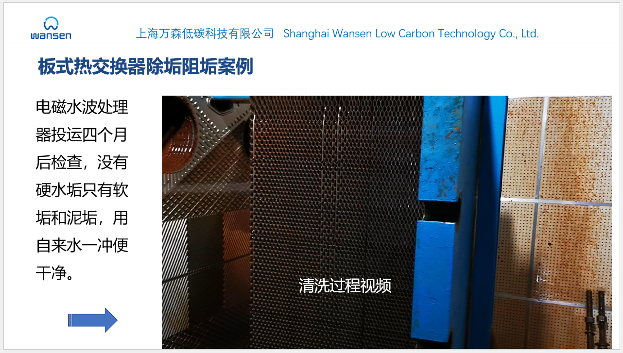 化工厂板式热交换器物理除垢防垢--电磁水波处理器--上海万森低碳